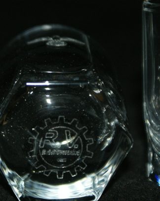 Schnapsglas mit graviertem Adler Friderizianischer Fahnenadler 
