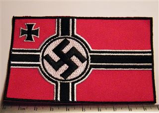 Aufnäher Reichskriegsfahne Schrift Patch Flagge Fahne